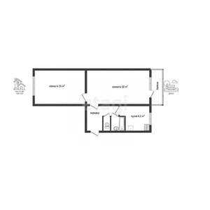 2-к квартира, вторичка, 49м2, 3/5 этаж