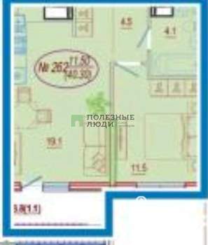 1-к квартира, сданный дом, 39м2, 18/24 этаж