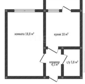 1-к квартира, вторичка, 37м2, 13/16 этаж