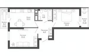 2-к квартира, вторичка, 50м2, 17/23 этаж
