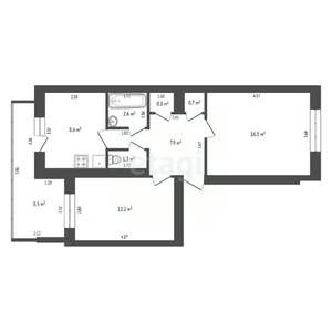 2-к квартира, вторичка, 50м2, 3/5 этаж
