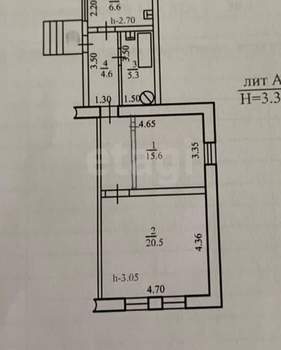 2-к квартира, вторичка, 53м2, 1/9 этаж