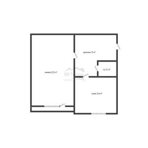 1-к квартира, вторичка, 46м2, 1/3 этаж