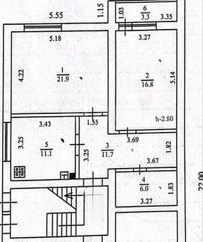 2-к квартира, вторичка, 68м2, 1/5 этаж