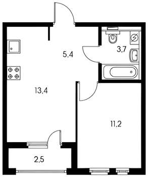 1-к квартира, вторичка, 36м2, 9/15 этаж