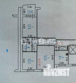 3-к квартира, вторичка, 63м2, 7/9 этаж