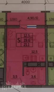 Студия квартира, вторичка, 25м2, 20/24 этаж