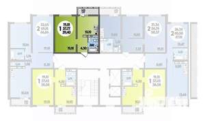 1-к квартира, строящийся дом, 39м2, 8/16 этаж