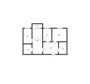 4-к квартира, вторичка, 62м2, 4/4 этаж