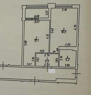 1-к квартира, вторичка, 43м2, 9/20 этаж