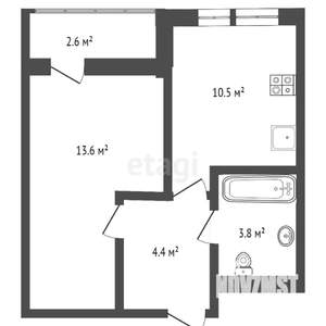 1-к квартира, вторичка, 30м2, 2/3 этаж