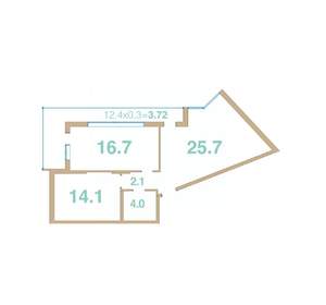2-к квартира, вторичка, 66м2, 4/8 этаж