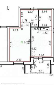1-к квартира, вторичка, 41м2, 16/16 этаж