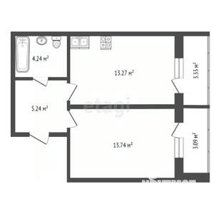 1-к квартира, вторичка, 36м2, 10/12 этаж