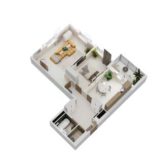 2-к квартира, вторичка, 66м2, 9/17 этаж