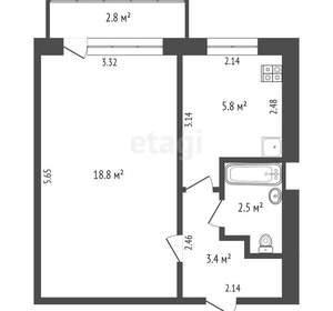 1-к квартира, вторичка, 31м2, 1/9 этаж