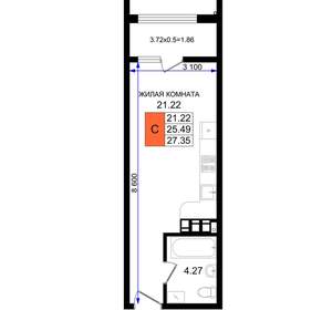 Студия квартира, вторичка, 27м2, 8/8 этаж