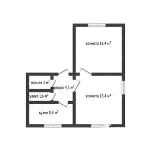 2-к квартира, вторичка, 55м2, 2/2 этаж