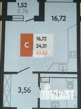 Студия квартира, вторичка, 25м2, 5/25 этаж