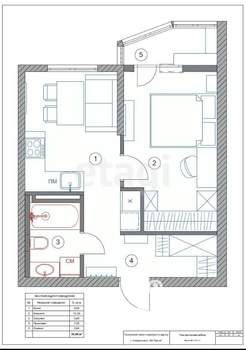 1-к квартира, вторичка, 34м2, 16/20 этаж