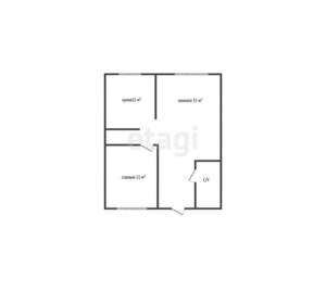 2-к квартира, вторичка, 42м2, 3/5 этаж