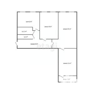 3-к квартира, вторичка, 59м2, 3/9 этаж