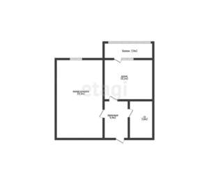 1-к квартира, вторичка, 38м2, 3/16 этаж